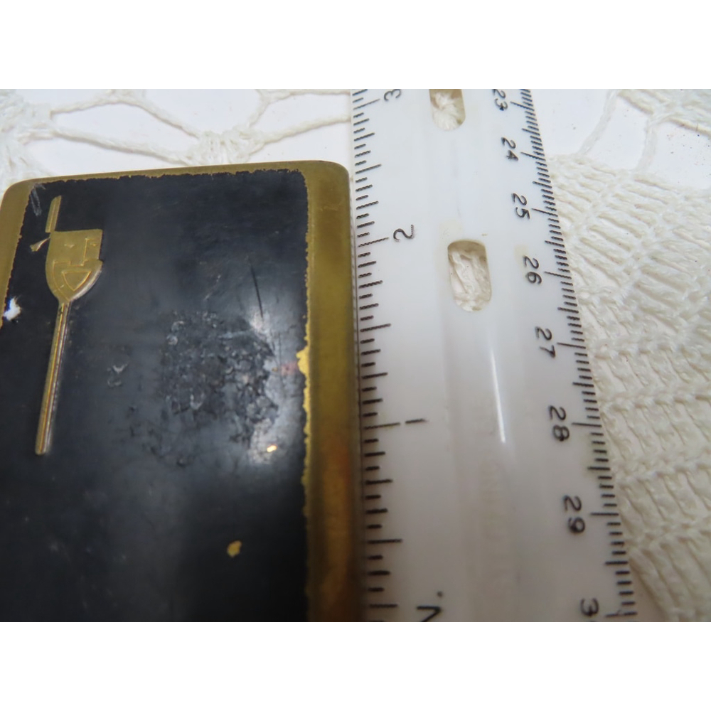 VTG 1960's Max Factor Hollywood Makeup Compact - Gold Tone USA